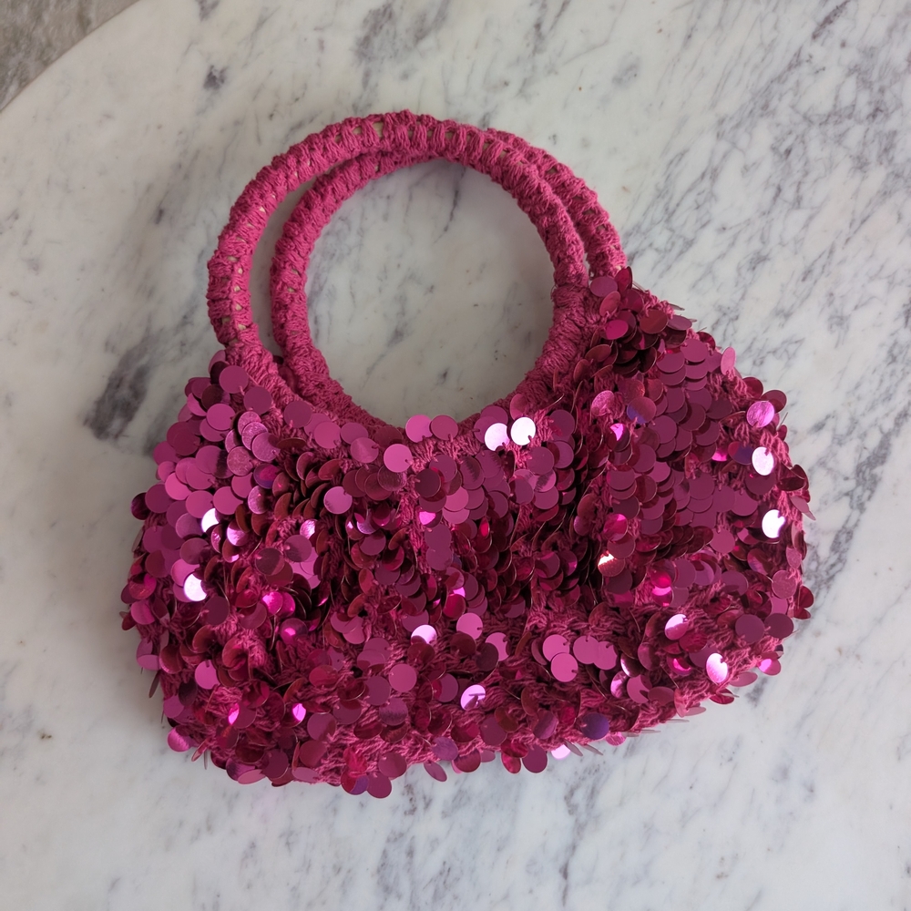 Pink Sequin Women's Bag